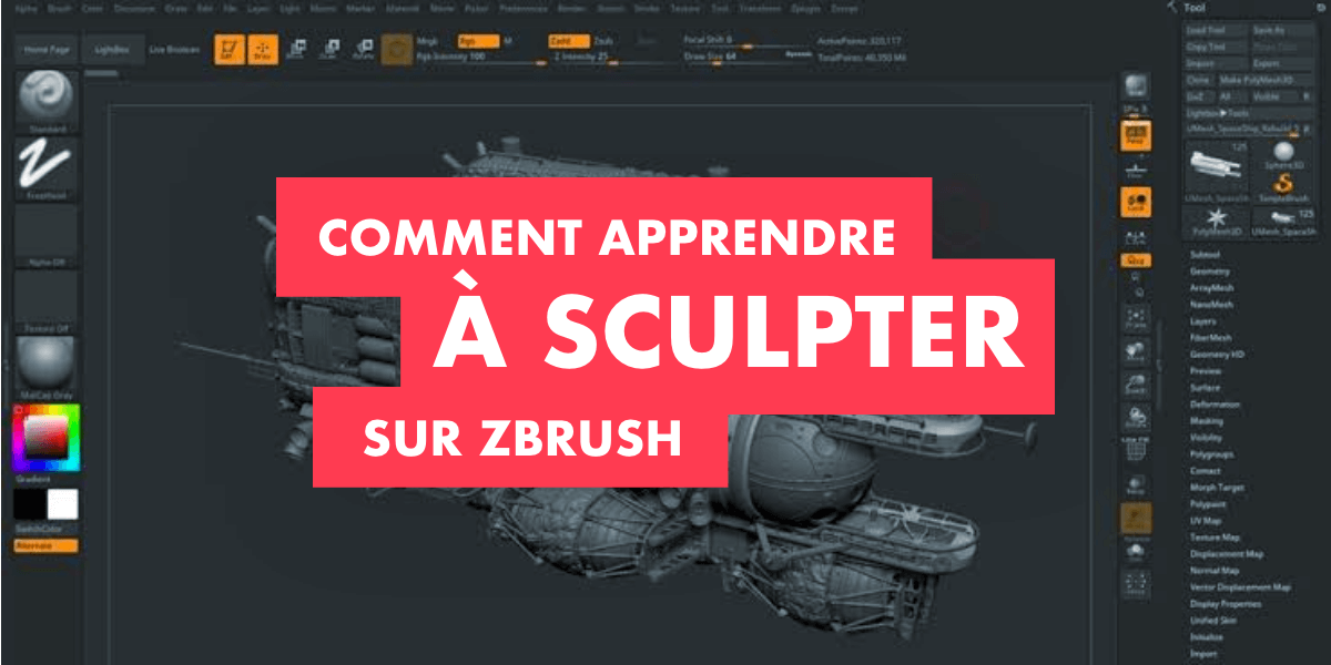 Bannière de l'article : Comment apprendre à sculpter sur ZBrush