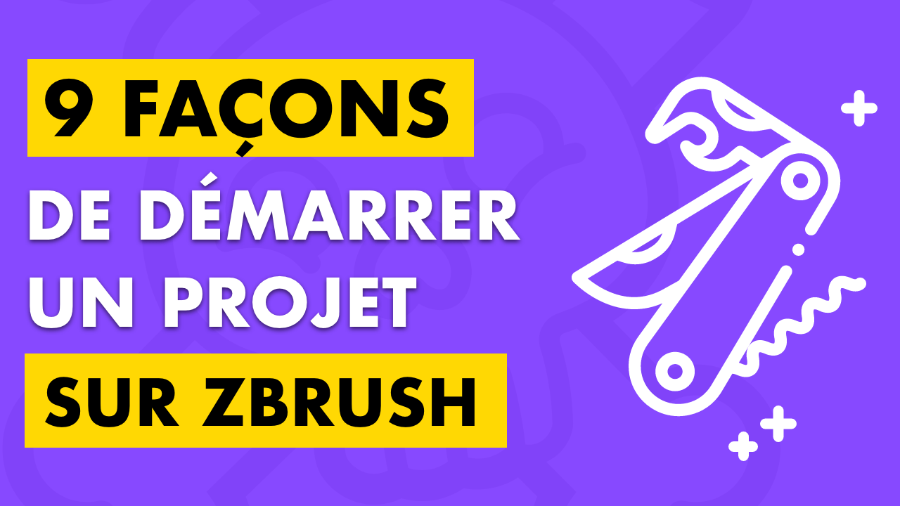 Bannière pour l'article sur les 9 façons de démarrer un projet sur ZBrush