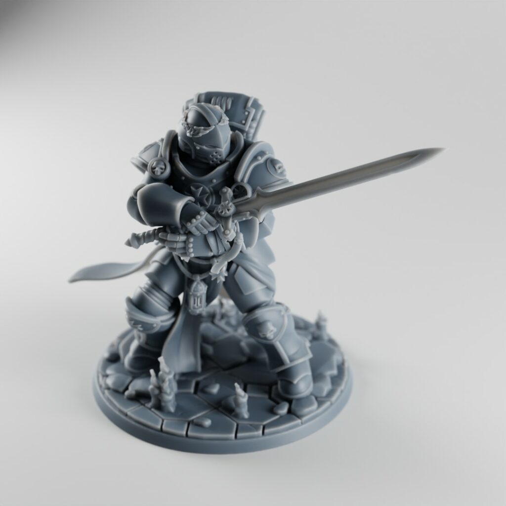 rendu 3D photoréaliste d'une figurine avec le Kit Blender Studio Lights
